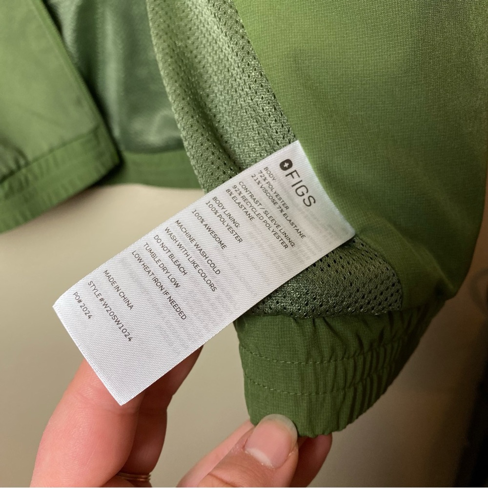 FIGS Sydney Jacket Size L - Dark Olive - Picture 6 of 8